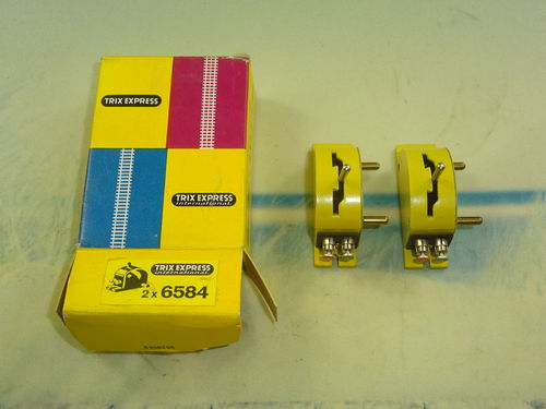 2x Trix Express Schalter Stellhebel gelb 6584 OVP