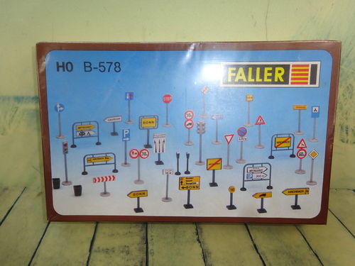 Faller B-578 H0 Strassenschilder Verkehrsschilder Bausatz