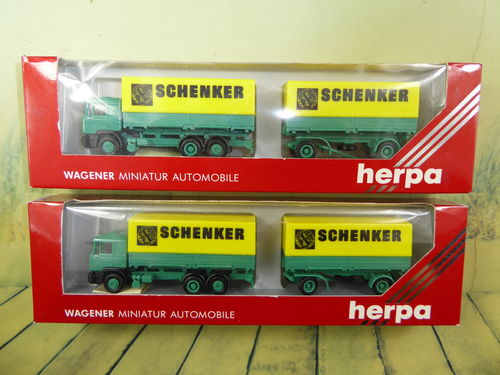 2x Herpa Schenker LKW 859002 OVP