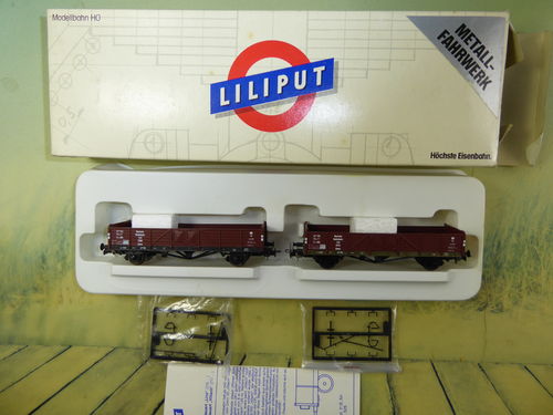 Liliput 21602 2er Set Hochbordwagen DRG OVP