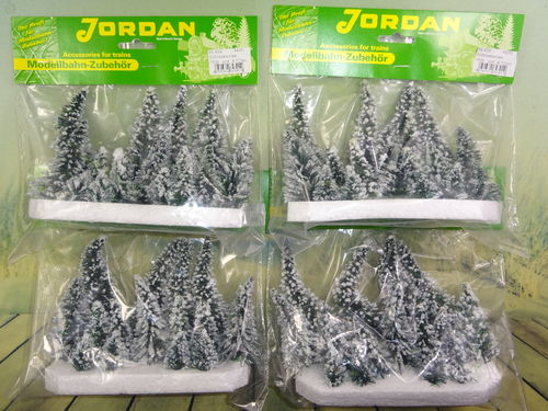4 Packungen Jordan Schneetannen H0 / N a 15 Bäume